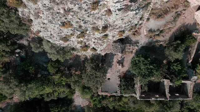 Afkule Ancient Monastery Aerial View 