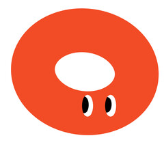 Fototapeta premium circle shape y2k doodle