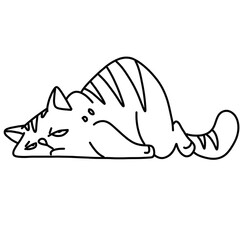 illustration of a cartoon cat