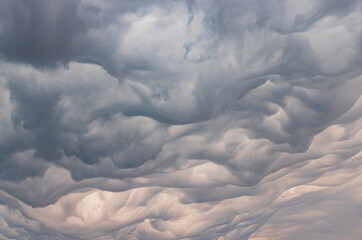 Special thunderstorm clouds over the sky