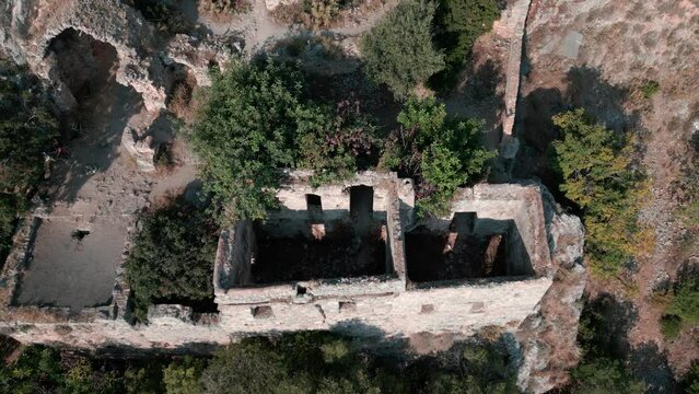Afkule Ancient Monastery Aerial View 