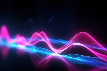 abstract futuristic background with pink blue glowing neon moving high speed wave lines and bokeh lights. Data transfer concept Fantastic wallpaper,