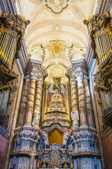 altar of a stone portuguese church