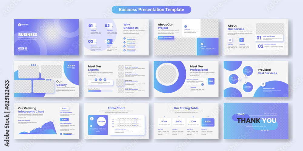 Wall mural creative business powerpoint presentation slides template design. use for modern keynote presentatio