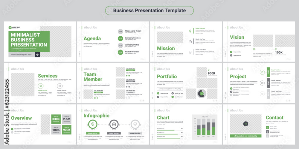 Canvas Prints creative business powerpoint presentation slides template design. use for modern keynote presentatio