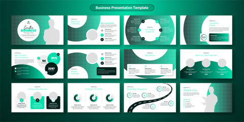Creative business PowerPoint presentation slides template design. Use for modern keynote presentation background, brochure design, website slider, landing page, annual report, company profile
