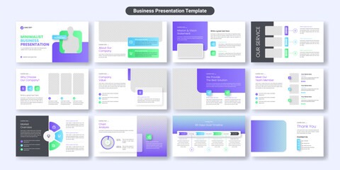 Creative business PowerPoint presentation slides template design. Use for modern keynote presentation background, brochure design, website slider, landing page, annual report, company profile