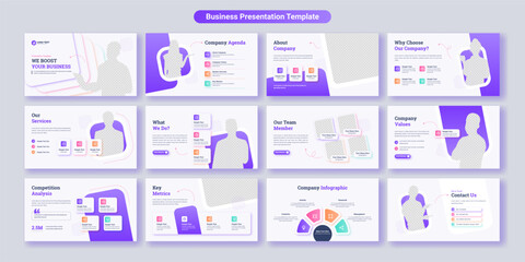 Creative business PowerPoint presentation slides template design. Use for modern keynote presentation background, brochure design, website slider, landing page, annual report, company profile