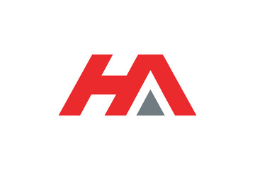Letter H A logo design vector template