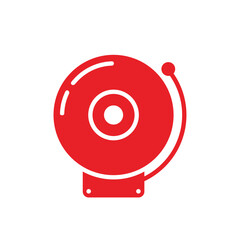 illustration of fire alarm, fire alarm symbol, vector art.