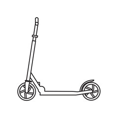 Scooter line icon. Push scooter icon on white background. Sport concept. Vector illustration can be used for topics like sport, active lifestyle, frestyle.