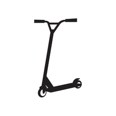 Black scooter icon symbol simple design, Scooter outline icon isolated. Symbol, logo illustration for mobile concept and web design.