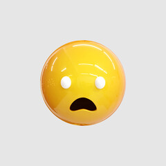 Yellow emoji  love emoticons faces with facial expressions 3D stylized Emoji icons
