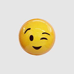Yellow emoji  love emoticons faces with facial expressions 3D stylized Emoji icons
