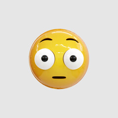 Yellow emoji  love emoticons faces with facial expressions 3D stylized Emoji icons
