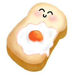 Bread and cute oaty egg