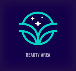 Creative beauty center logo. Unique color transitions. Unique healthcare concept logo template. vector