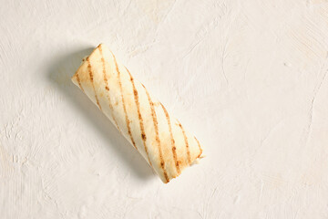 stuffed lavash, chicken roll with vegetables, pita with sauces and meat