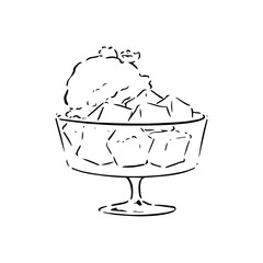 線画のコーヒーゼリー