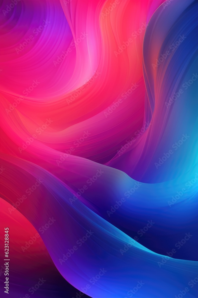Poster abstract blue, violet and pink swirl wave background. flow liquid lines design element. colorful mot