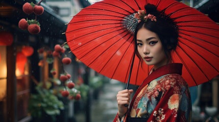 A culturally proud Japanese woman embracing her identity and ethnicity with grace. AI generated