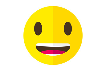 Happy colored Emote icon Emoji symbol yellow Emoticon sign art