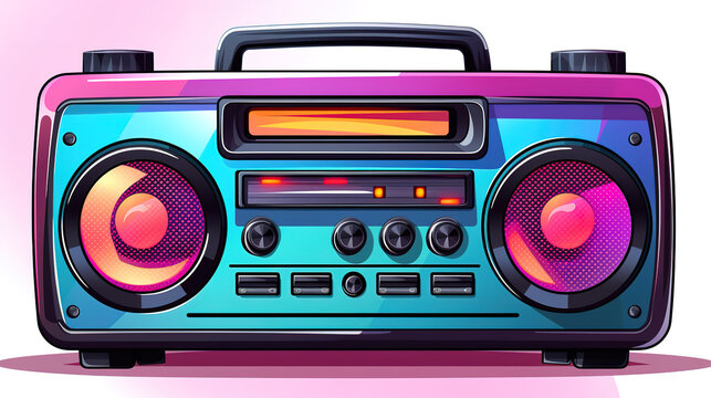 Flat design world radio day. Generative Ai