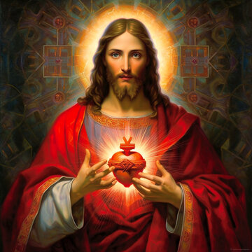 Sacred Heart of the Lord. AI generativ.