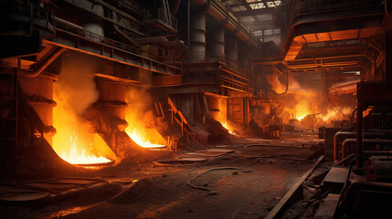Steel Manufacturer: They can feature photographs of steel mills, showcasing the smelting and rolling processes involved in steel production