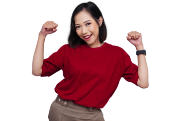 Asian Woman Expression Strong
