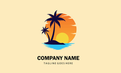Obraz premium sunset logo design