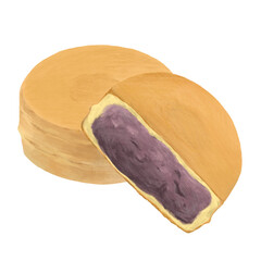 今川焼きのイラスト