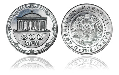 Coin 500 som. Republic of Uzbekistan. 2018