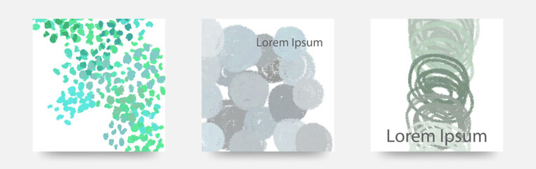 まる　らくがき　ぐるぐる　てんてん　クレヨンで描いたような模様カード3セット　