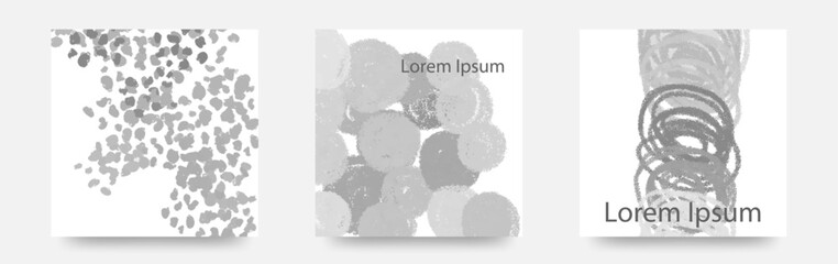 まる　らくがき　ぐるぐる　てんてん　クレヨンで描いたような模様カード3セット　