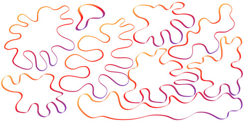 set of splashes, set element hand drawn shapes gradient, hand drawn shapes gradient brush