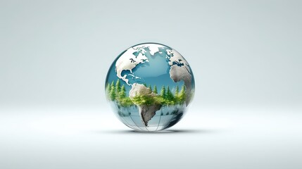 Earth day concept photo realistic illustration - Generative AI.