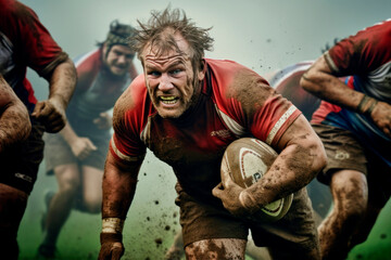 men playing rugby as a team sport