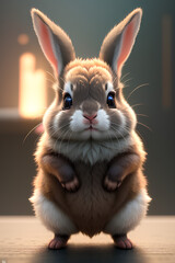 Obraz premium A cute animal friend Generative AI