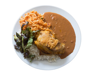 Traditional homemade brazilian meal called prato feito consumed as lunch called prato feito made with typical recipe like tutu and macarronada