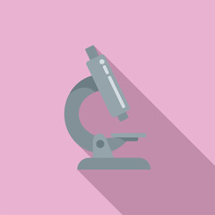 Test result microscope icon flat vector. Medical lab. Doctor clinic