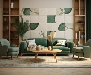 This stylishly designed living room offers a cozy atmosphere for relaxing and entertaining, complete with an inviting couch and inviting chairs that make it the perfect place to call home