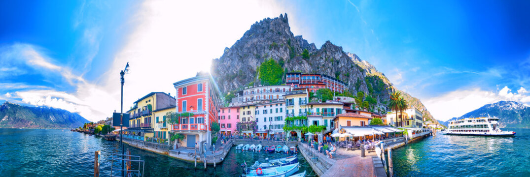 Porto vecchio (alter Hafen) von Limone am Gardasee, Italien