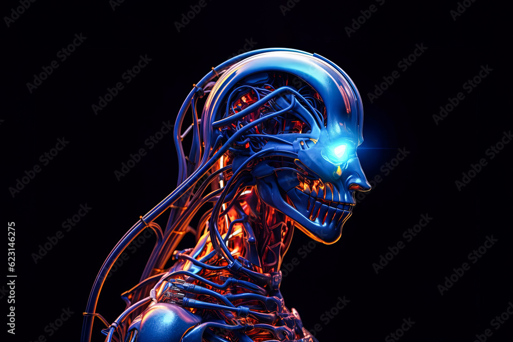 Poster robotic form of an artificial intelligence