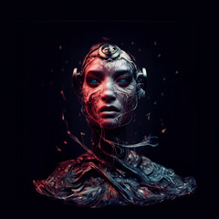 scary halloween vampire