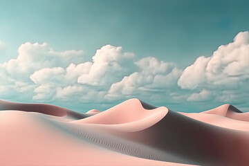 pink sand desert - obrazy, fototapety, plakaty