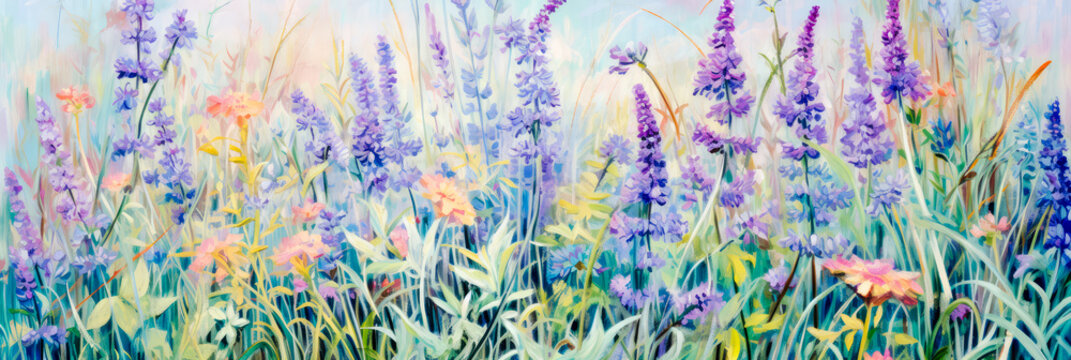 Wilde Kr&auml;uterwiese. Generiert mit KI