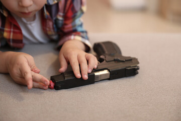 Dangerous child games with a gun. Improper storage of weapons