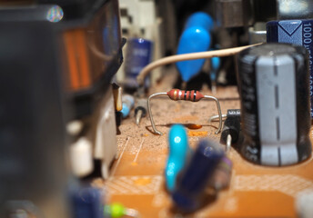 Resistor among the electronic components on circuit board.