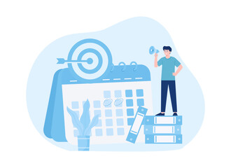 Announcement trending concept flat illustration